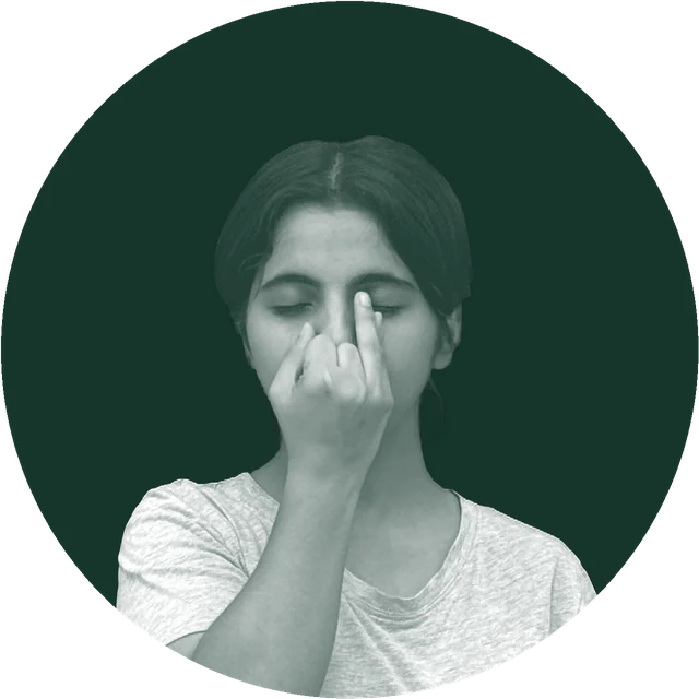 Muskan Kapoor practising alternate-nostril breathing